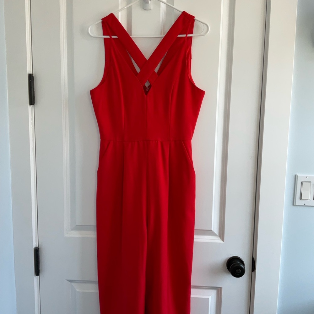 Adelyn Rae Red Cocktail Romper - Picture 5 of 9